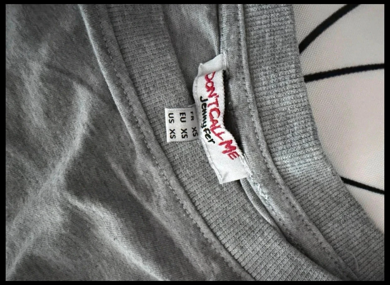 🞖 Crop top Don’t Call Me Jennyfer heather grey – XS – photo 4